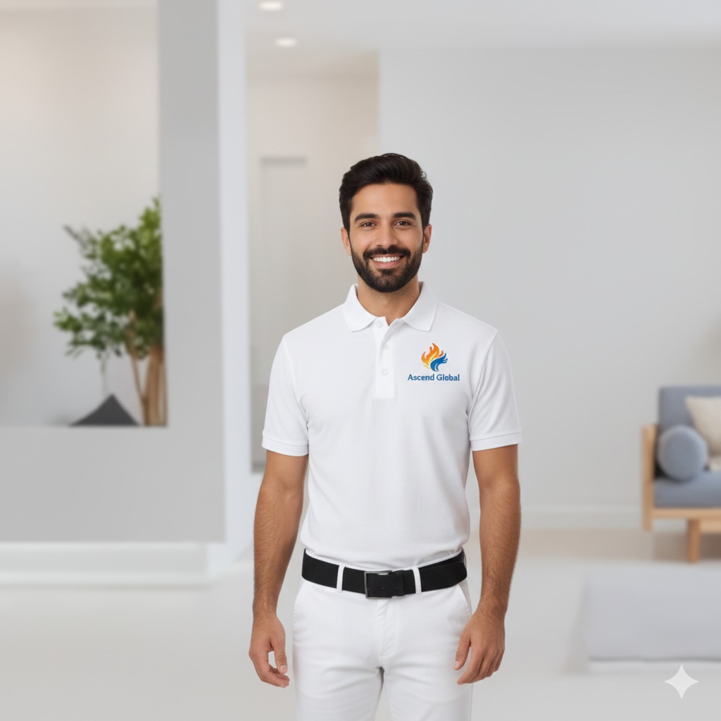  GLOBAL WHITE POLO SHIRT